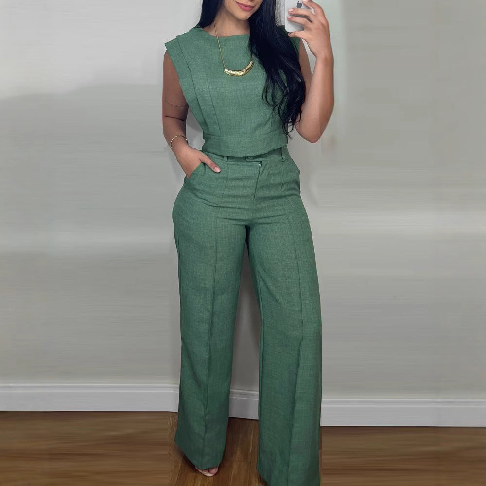 Summer Sleeveless Suit Set for Women