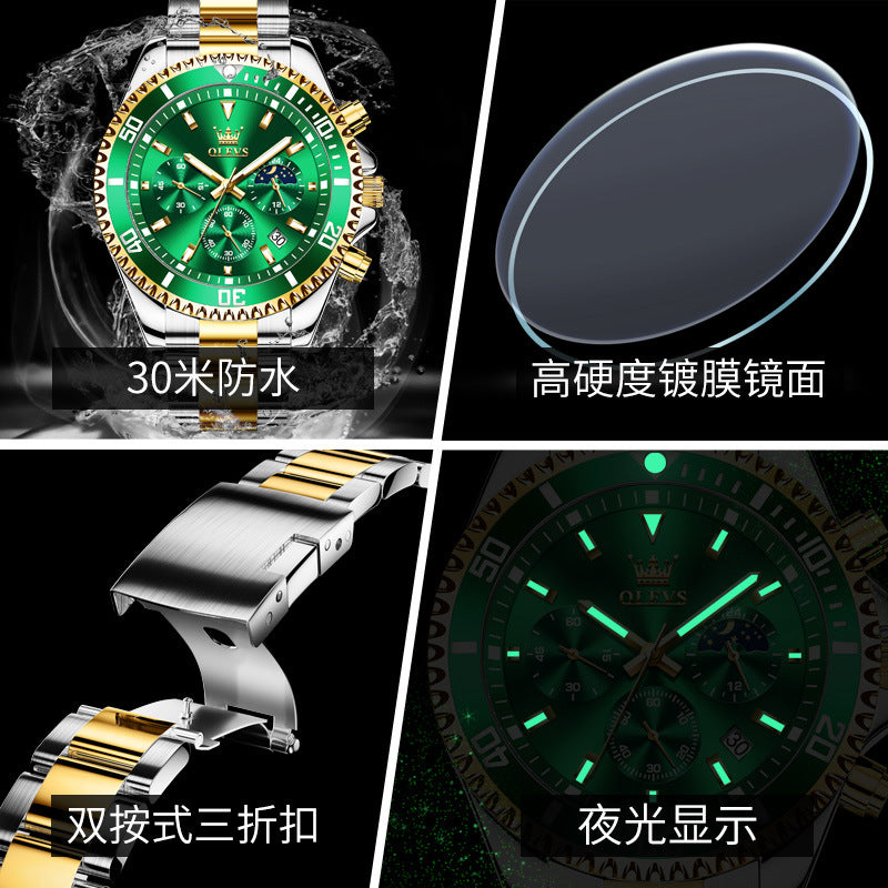 Men's Waterproof Watches | Green Quartz Watches | iukstore