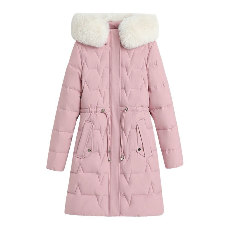 Cotton Coat Slim Fit Fur Collar Thickened - Winter Collection