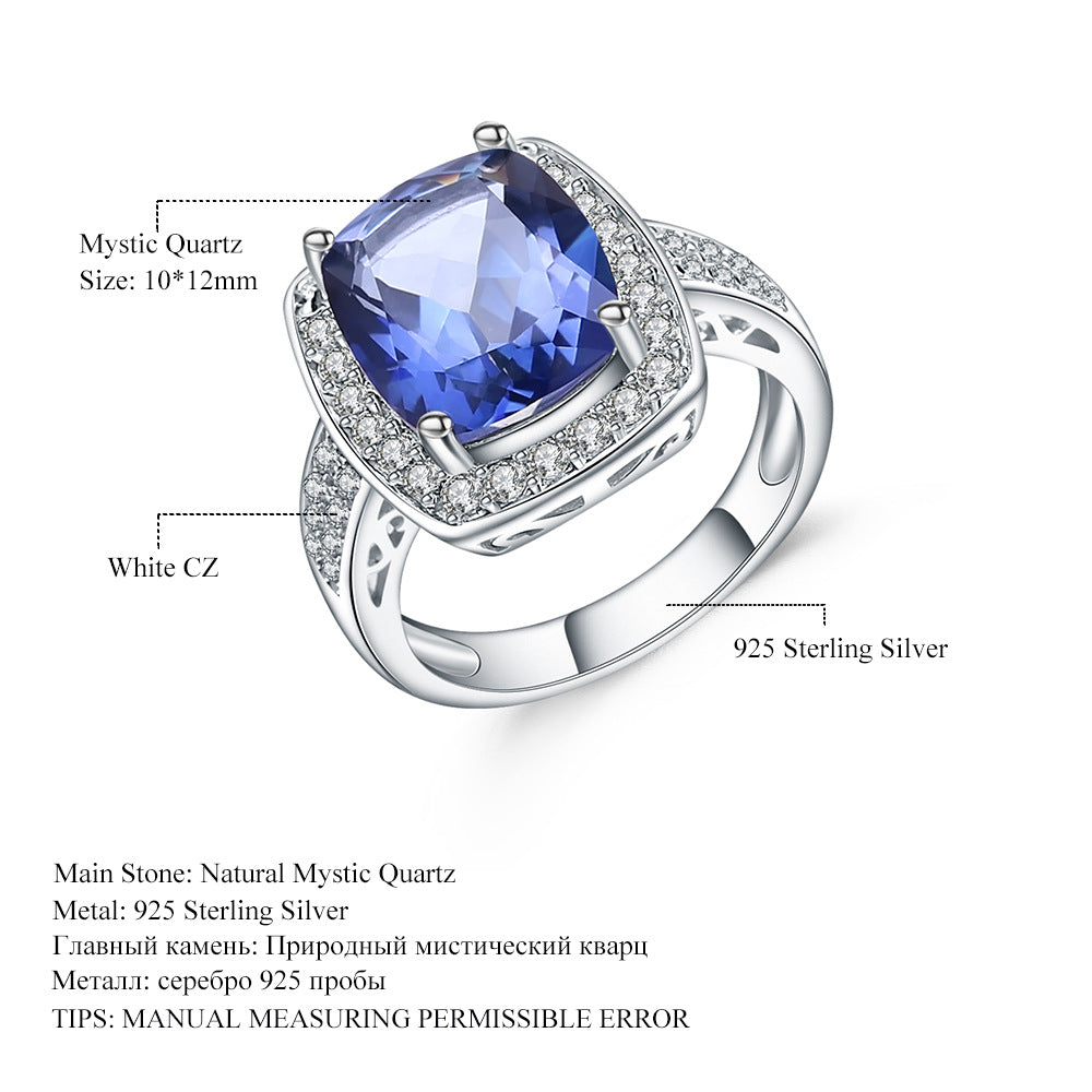 Crystal Gemstone Rings | Square Gemstone Ring | iukstore