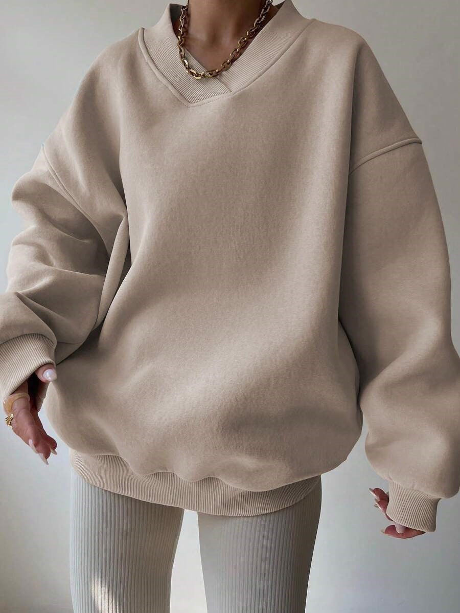 Women's Crew Neck Sweater - Comfortable Cotton Blend