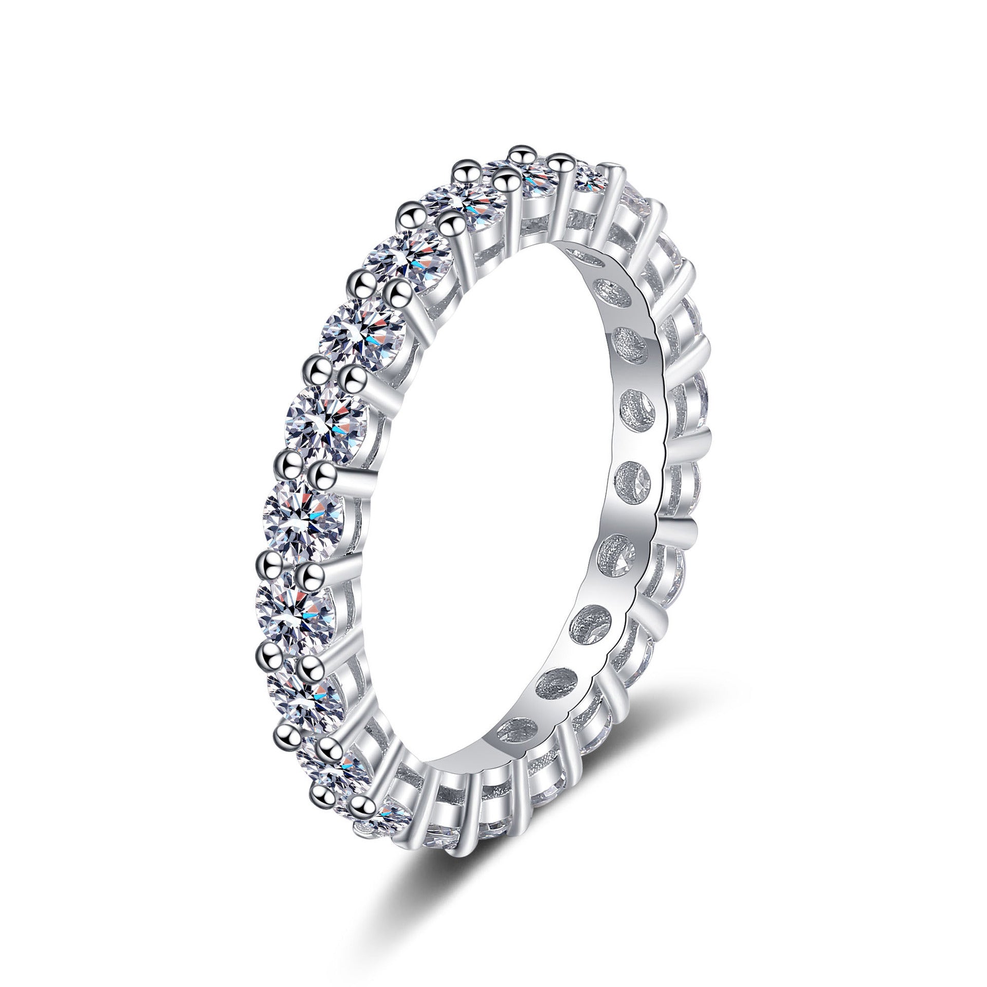 Moissanite Engagement Ring | Single Row Ring | iukstore