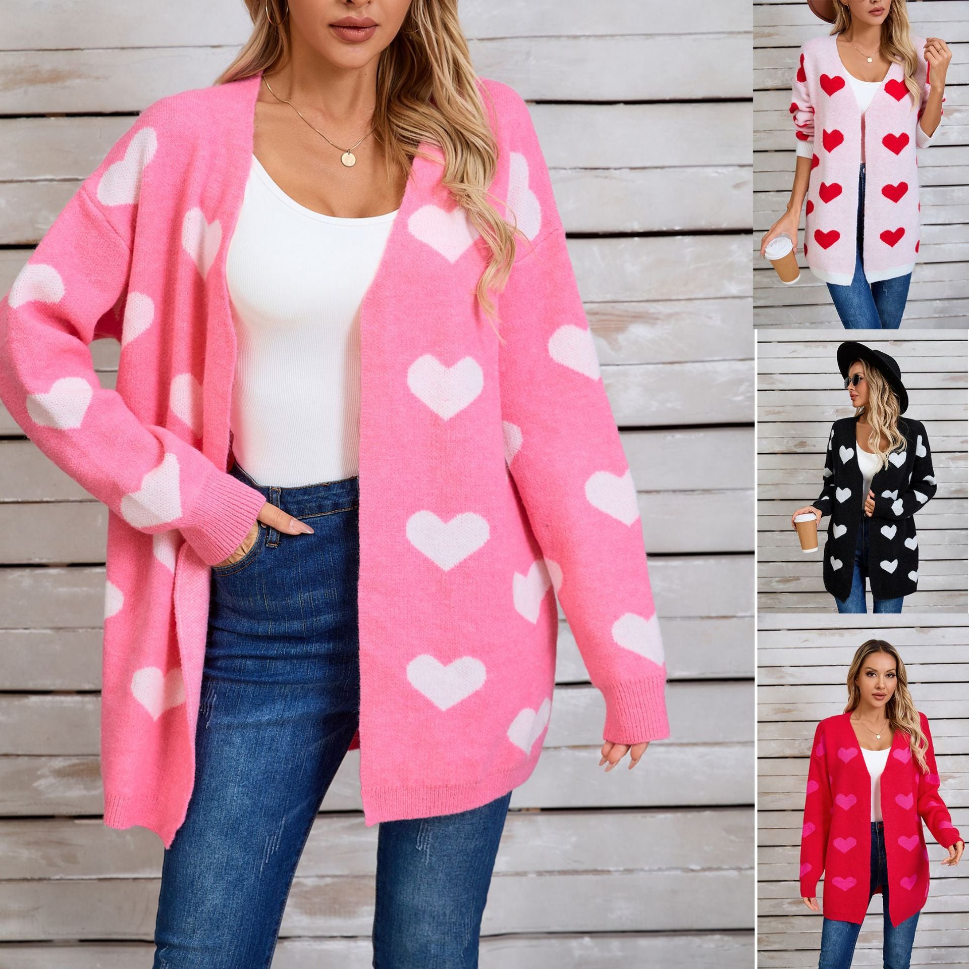Casual Plus Size Patchwork Knitting Love Sweater - Enhanced Customer-Focused Description