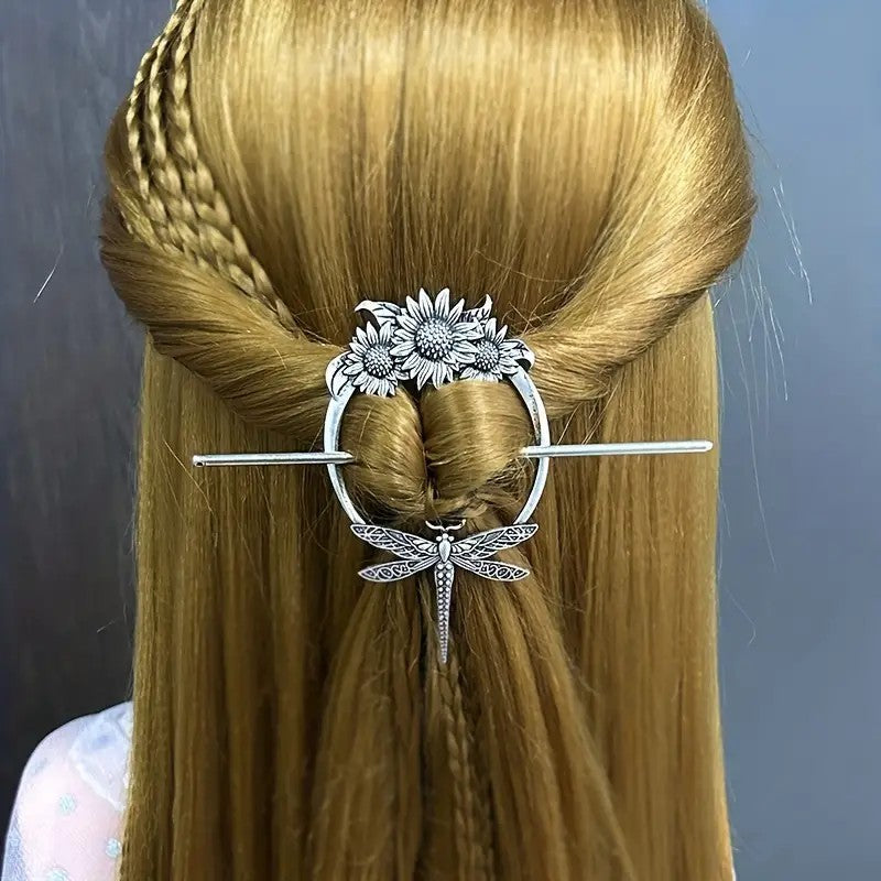 Viking Hair Barrettes - Norse Animal Alloy Hair Clips for Women