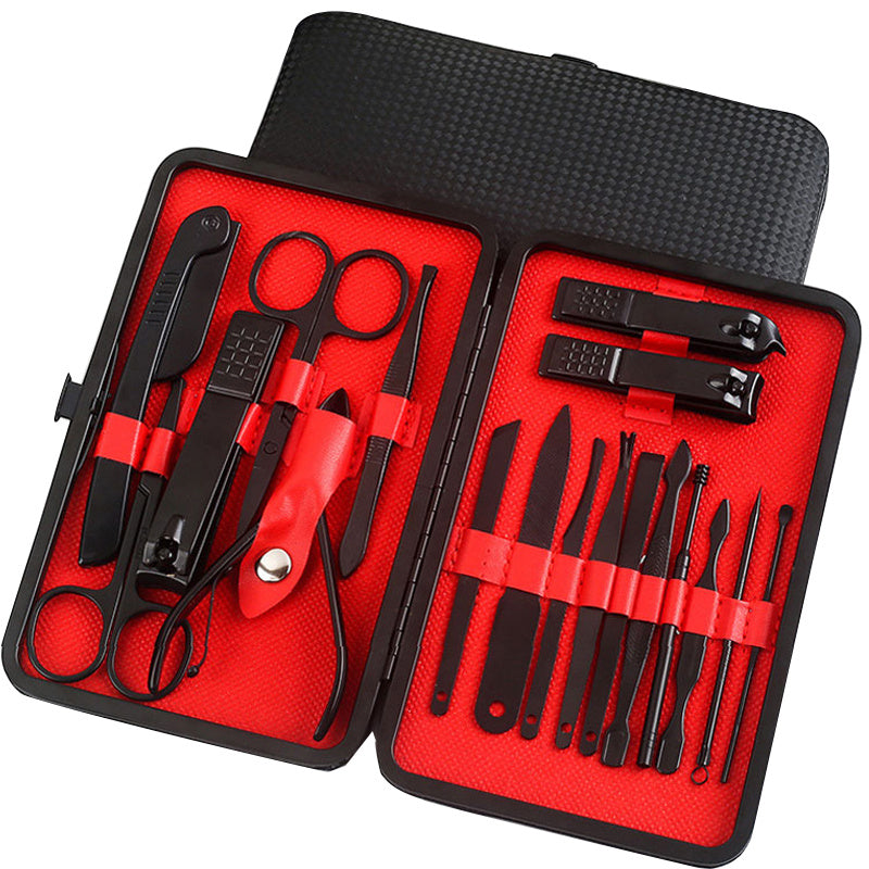 Professional Nail Care Set - Complete Manicure & Pedicure Kit with Leather Case