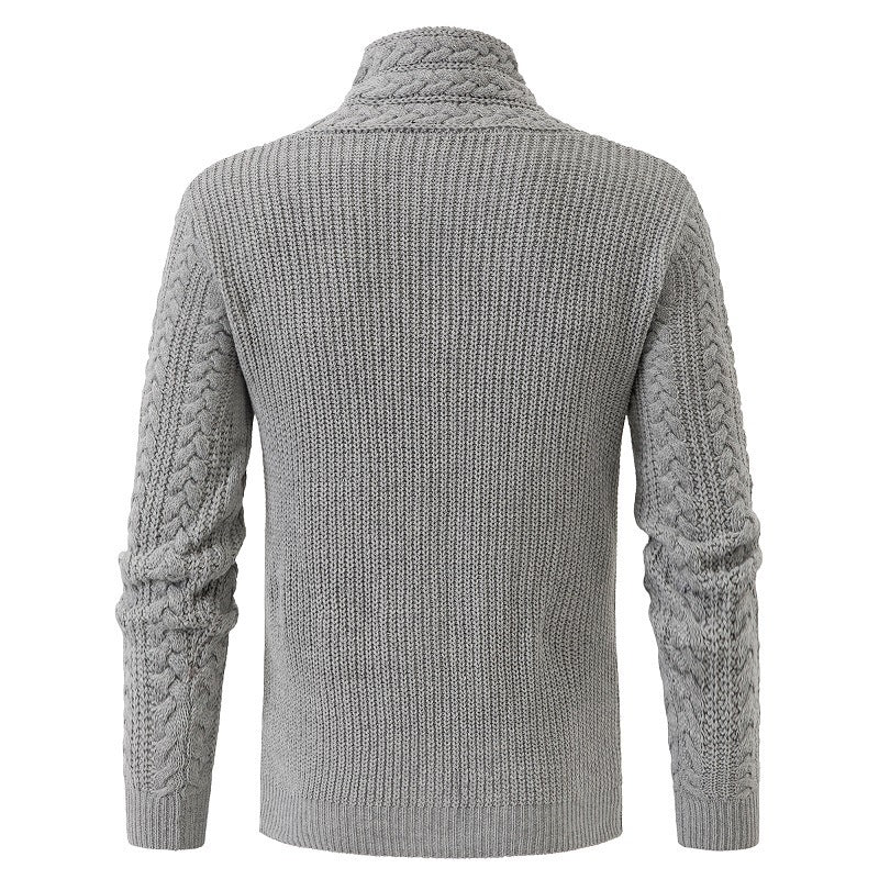 Men's Long-sleeved Knitted Sweater - Plus Size