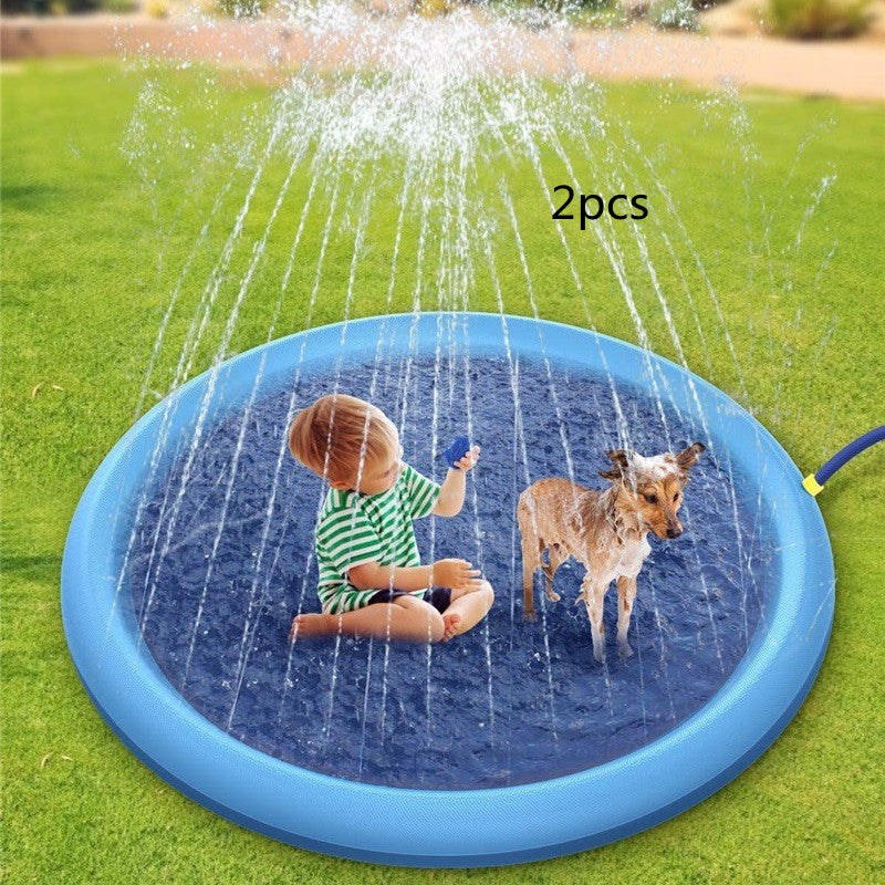 Non-Slip Splash Pad for Kids & Pets - Summer Fun in Your Backyard!