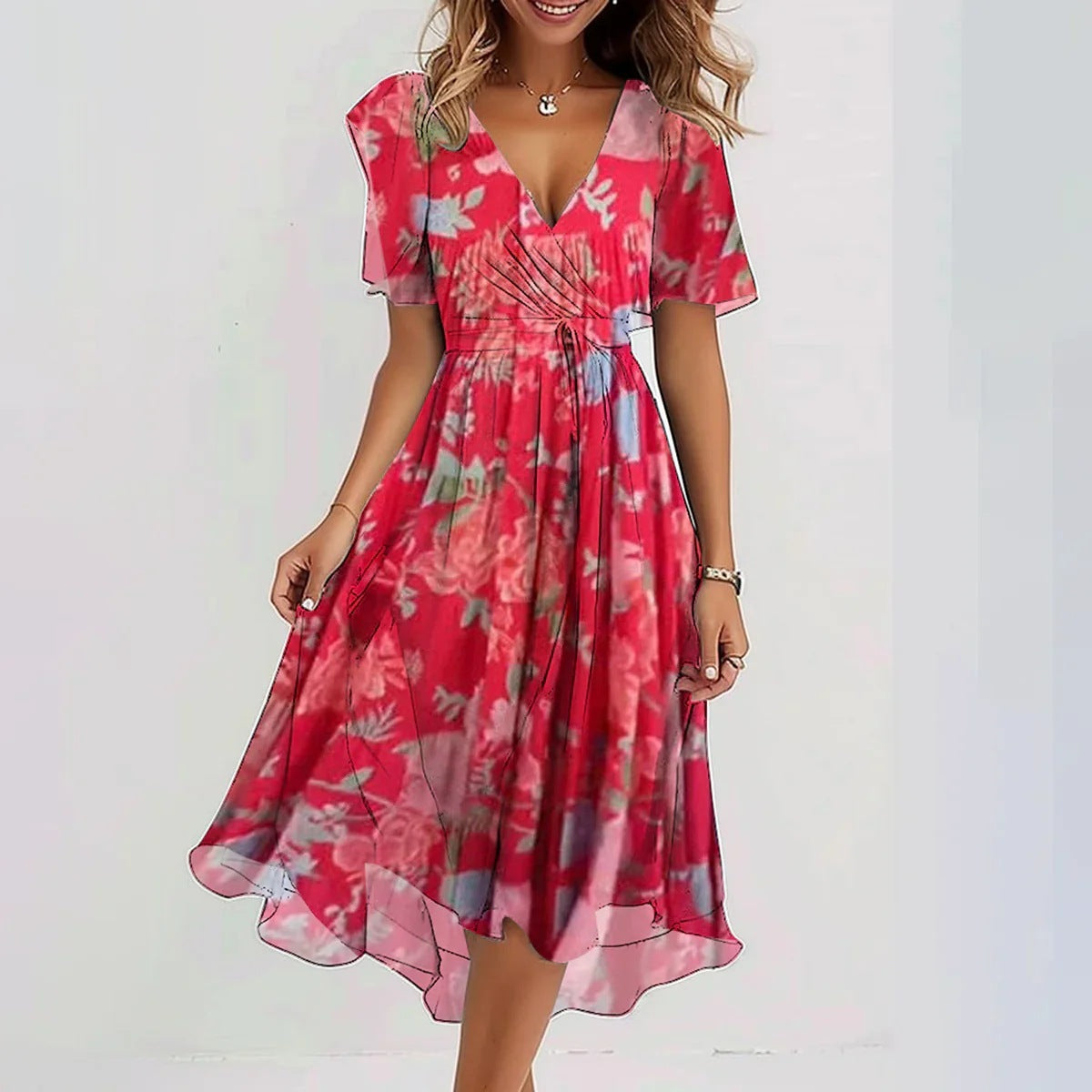 Elegant Summer Chiffon Dress for Women