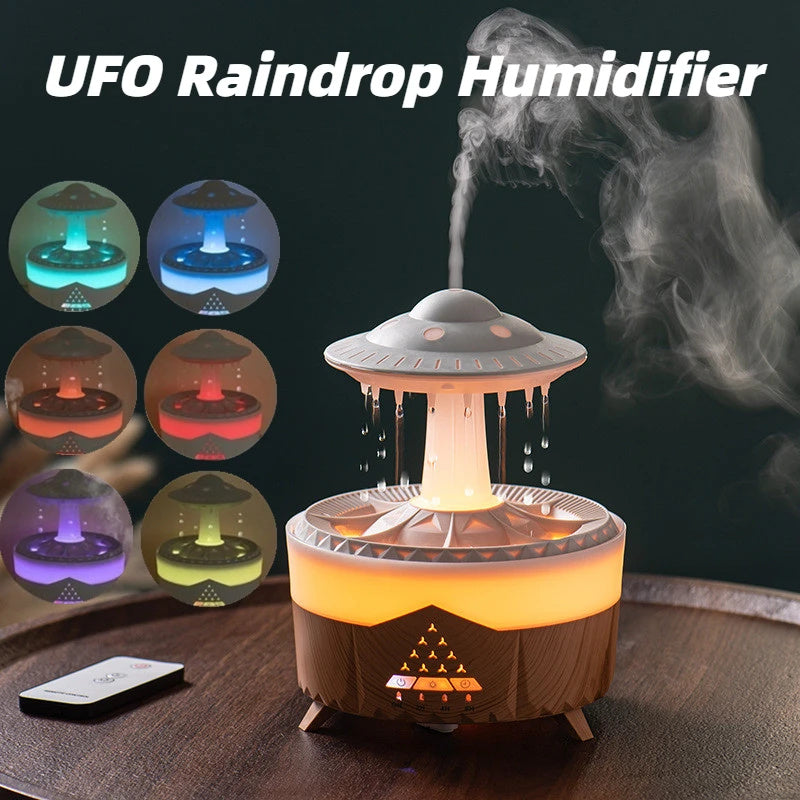 UFO Raindrop Humidifier, Aromatherapy Air Diffuser