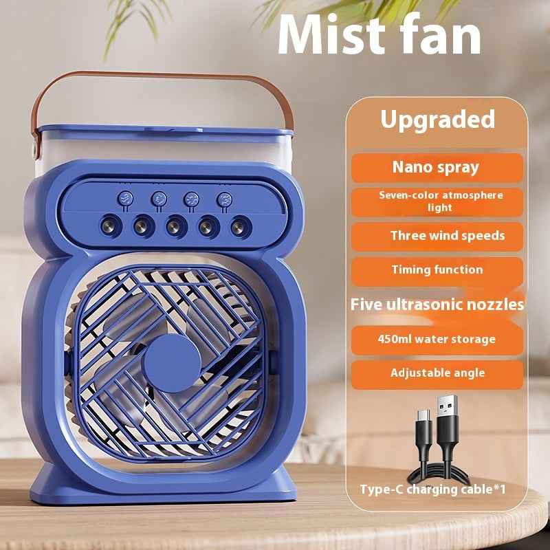 Portable Air Conditioner Evaporative Air Cooler LED Night Lights 3 Speeds Humidifier Fan For Home Office