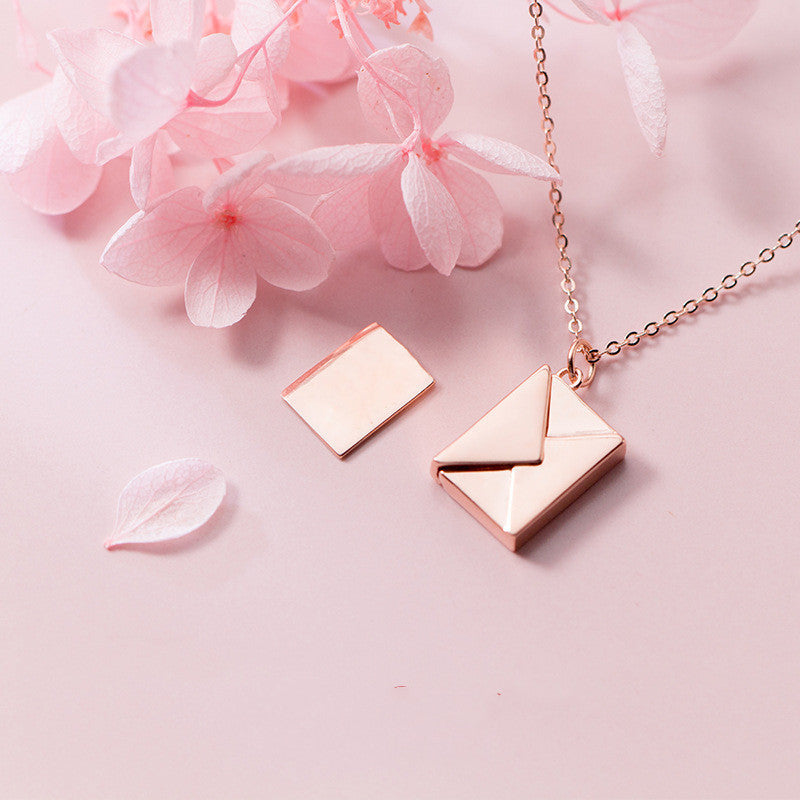 Love Letter Envelope Necklace - Romantic Titanium Steel Pendant