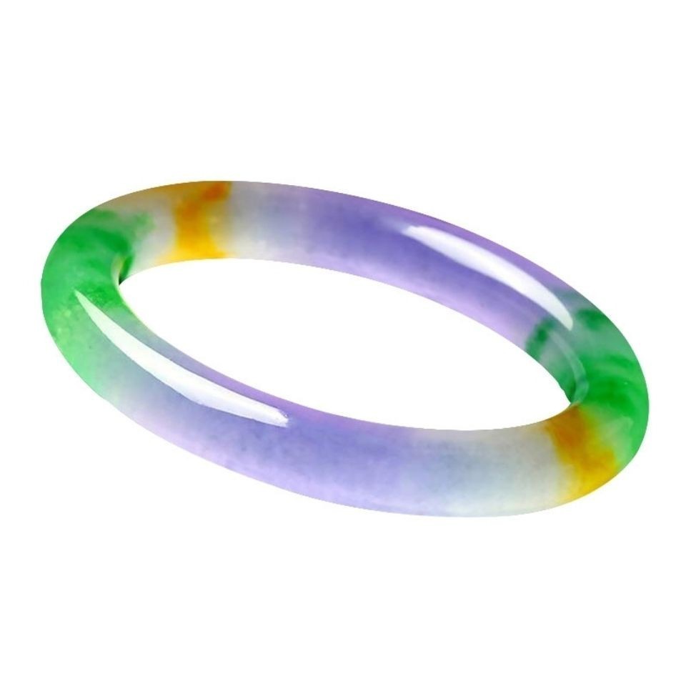 Jade Duobao Colorful Bracelet Round Bar