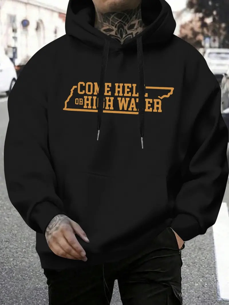 European And American High Street Trendy Loose Men's Hooded Sweatshirt