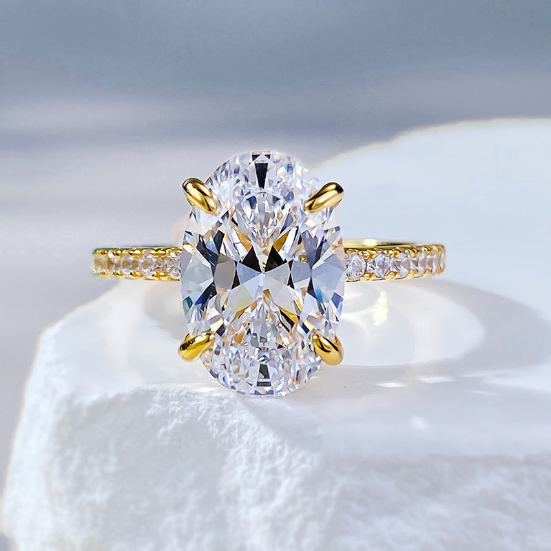 925 Sterling Silver Rings | Oval Redean Ring | iukstore