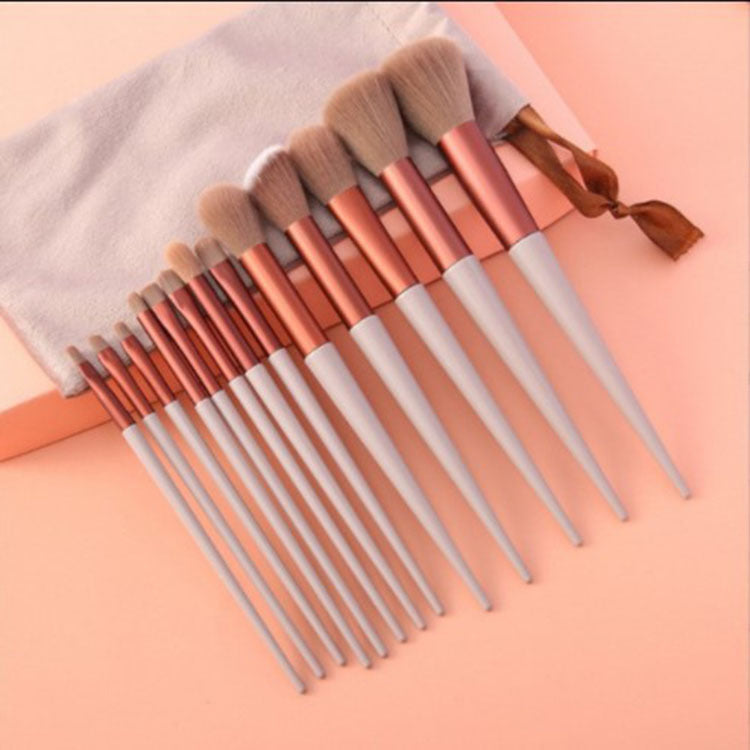 Professional 13-Piece Makeup Brush Set - Complete Beauty Kit with Storage Options