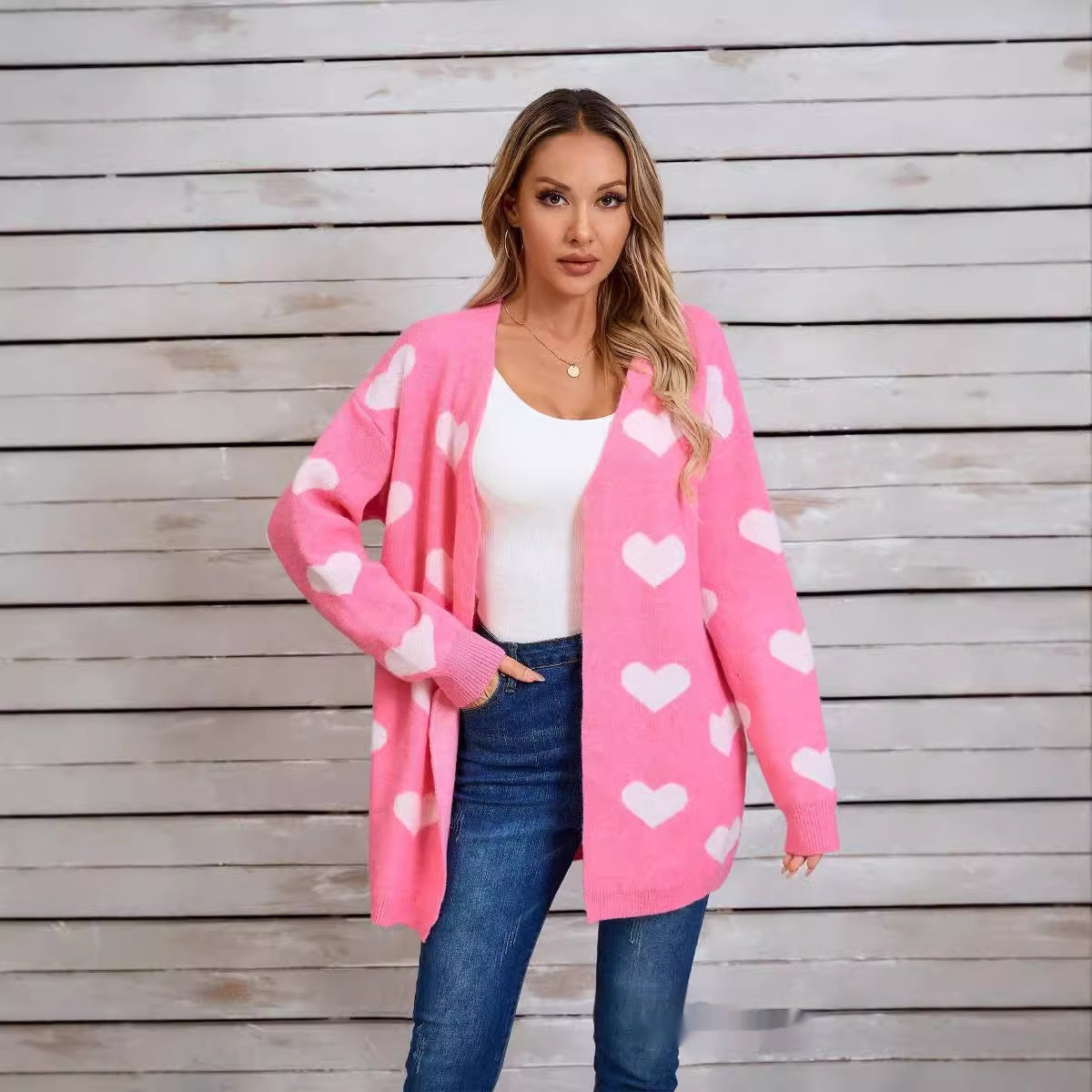 Casual Plus Size Patchwork Knitting Love Sweater - Enhanced Customer-Focused Description