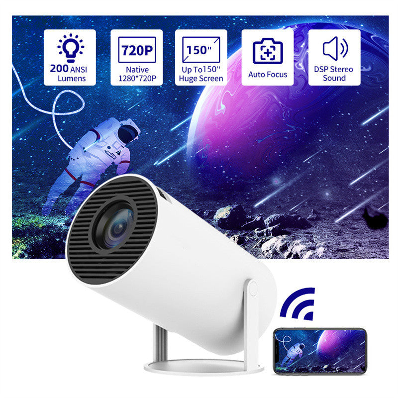 Portable Home Projector with WiFi and 4K Support