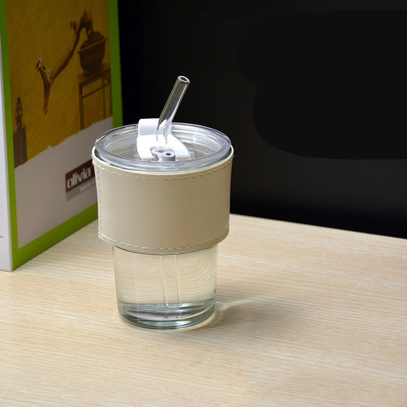 Eco-Friendly Glass Straw Cup - Ins Goddess Bamboo