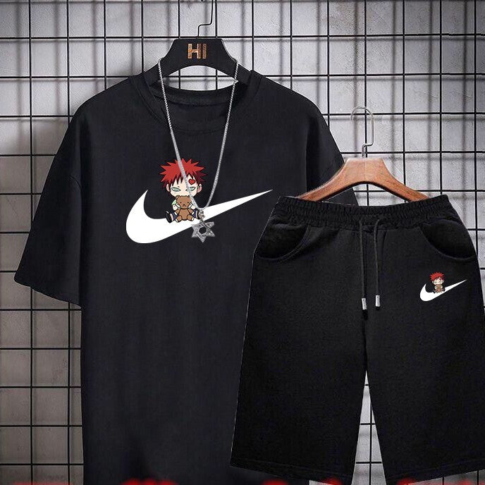 Korean Men's Two-Piece Casual Suit - Trendy & Comfortable T-shirt