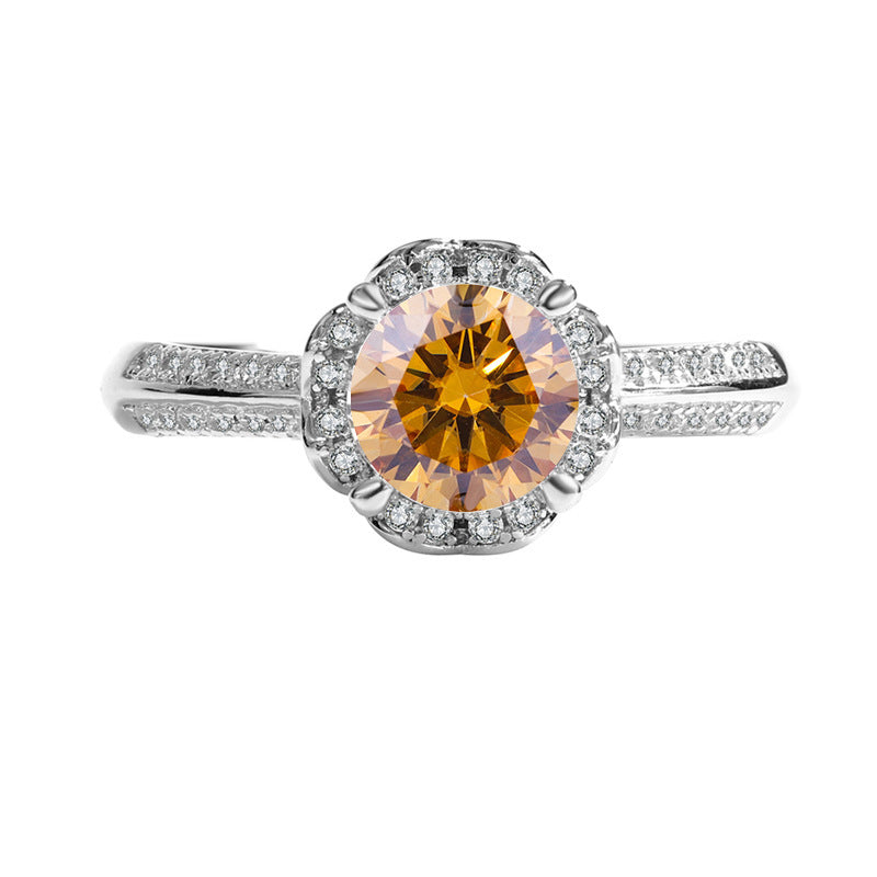 Moissanite Bridal Ring | Sterling Silver Bridal Ring | iukstore