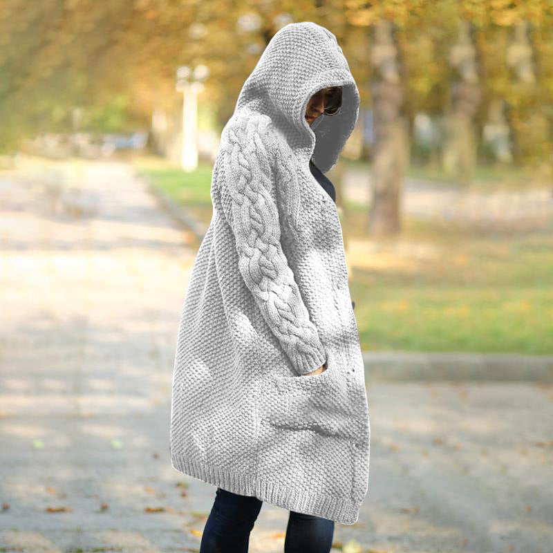 Women's Hooded Sweater Coat - Winter Collection