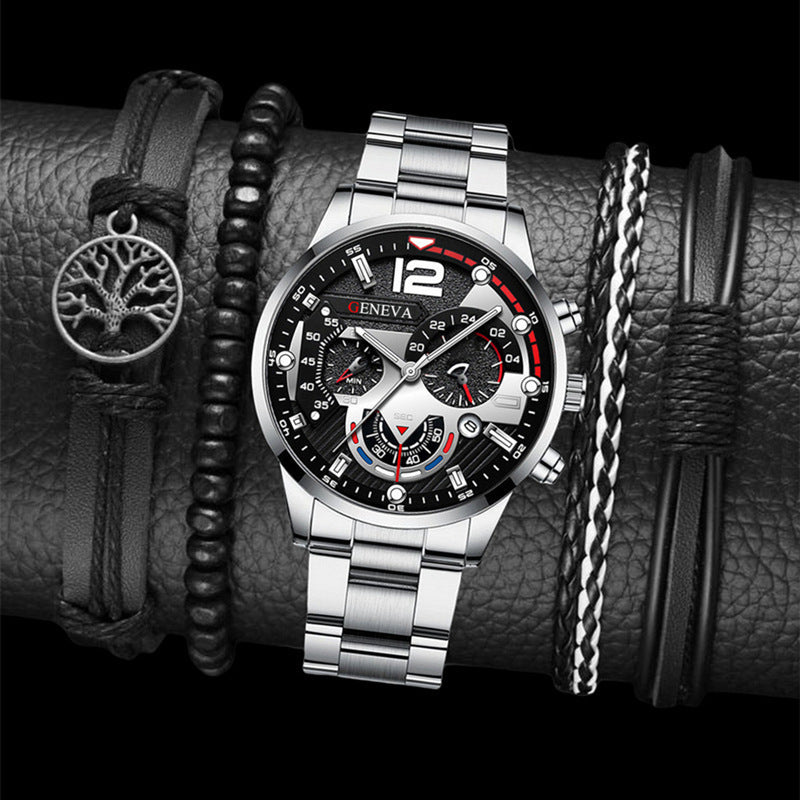 Men's Business Watch & Bracelet Set - Valentine's Gift