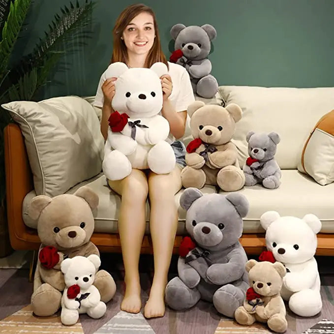 Teddy Bear Plush Pillow - Soft, Cuddly, and Perfect for Hugs