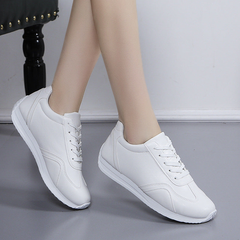 Women's Platform White Shoes - Casual & Stylish Footwear