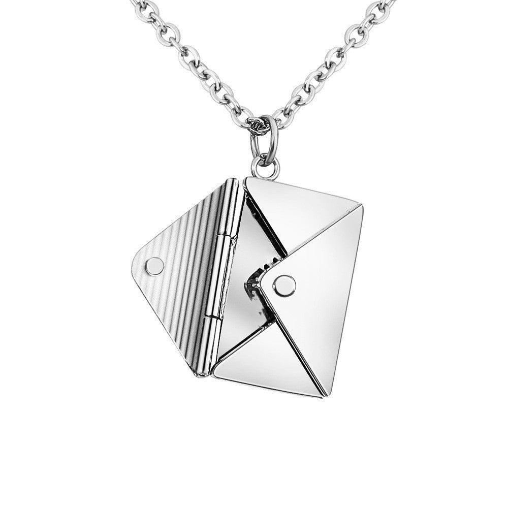 Love Letter Envelope Necklace - Romantic Titanium Steel Pendant