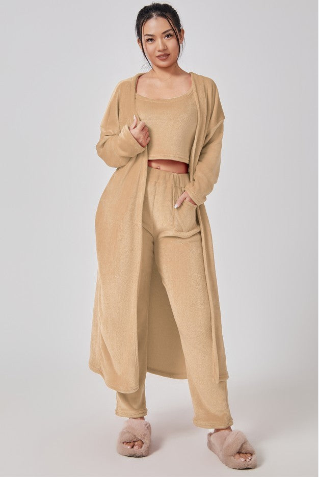 Cozy Pajama Set - 3 Piece Lounge Set for Women