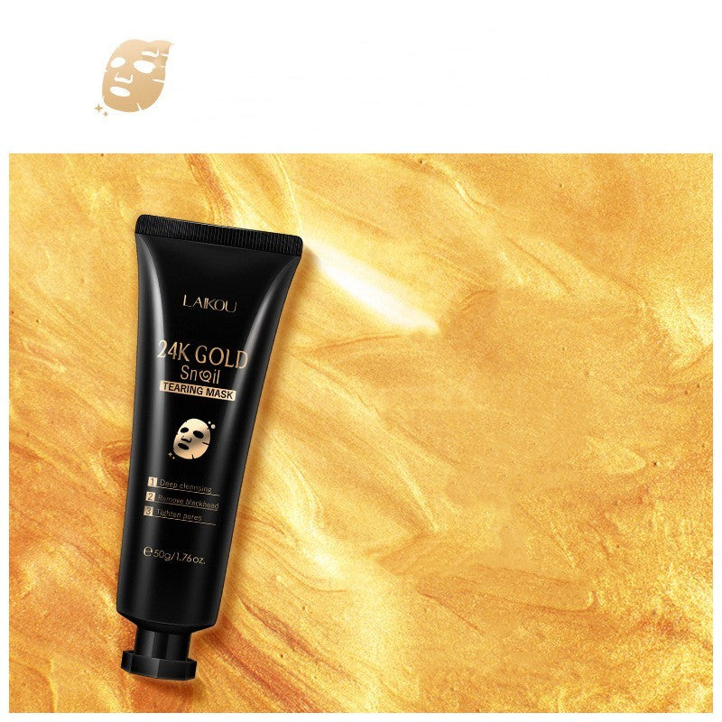 Gold Foil Snail Tear-Off Mask - Hydrating Facial Mask