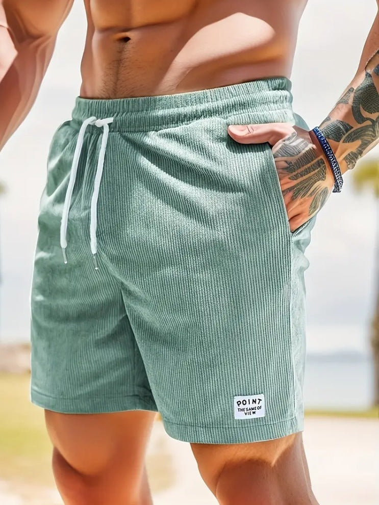 Men's Summer Corduroy Drawstring Shorts
