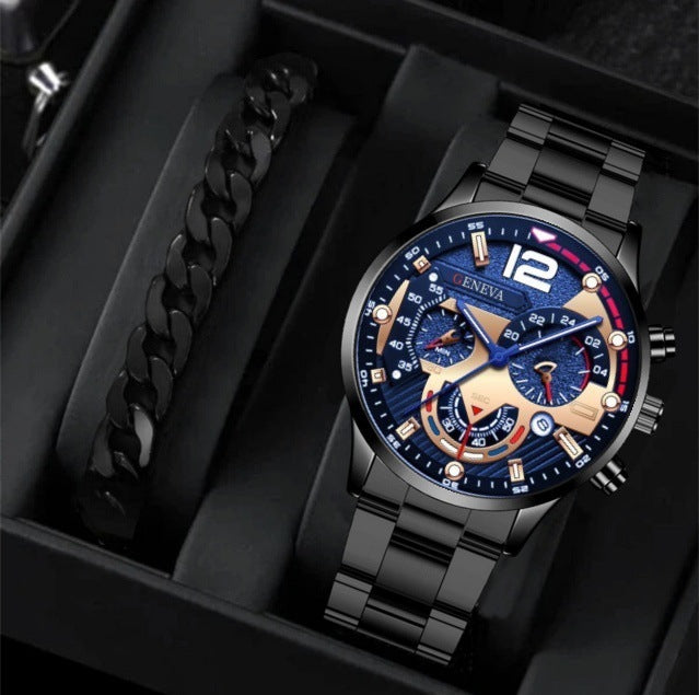 Men's Business Watch & Bracelet Set - Valentine's Gift