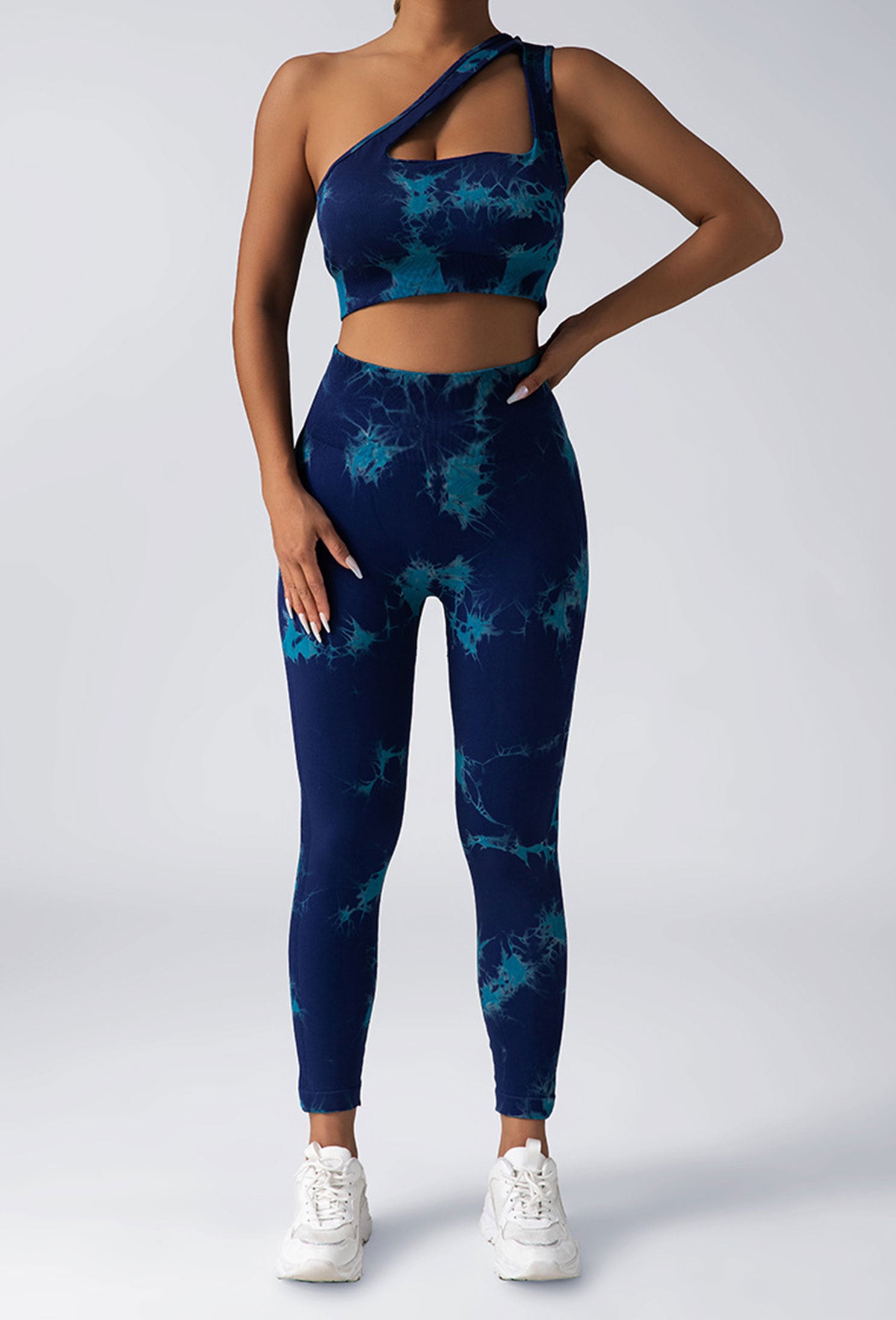 Women's Workout Leggings - High Waisted, Tie Dye, Compression Tights