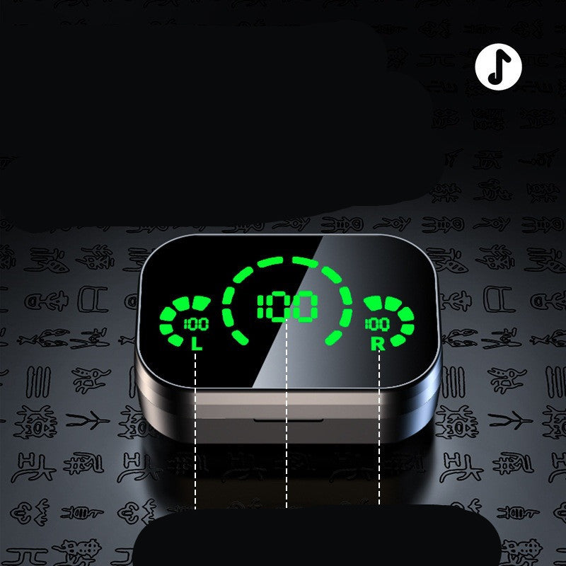 Wireless Bluetooth Headset - TWS Large Screen Smart Digital Display In Ear Breathing Light