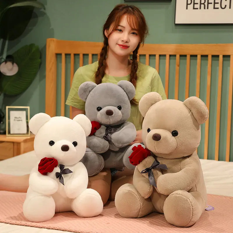 Teddy Bear Plush Pillow - Soft, Cuddly, and Perfect for Hugs