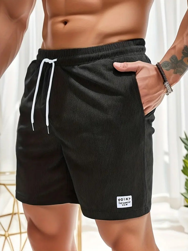 Men's Summer Corduroy Drawstring Shorts