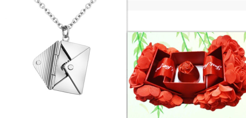 Love Letter Envelope Necklace - Romantic Titanium Steel Pendant