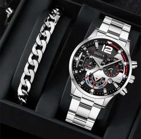 Men's Business Watch & Bracelet Set - Valentine's Gift