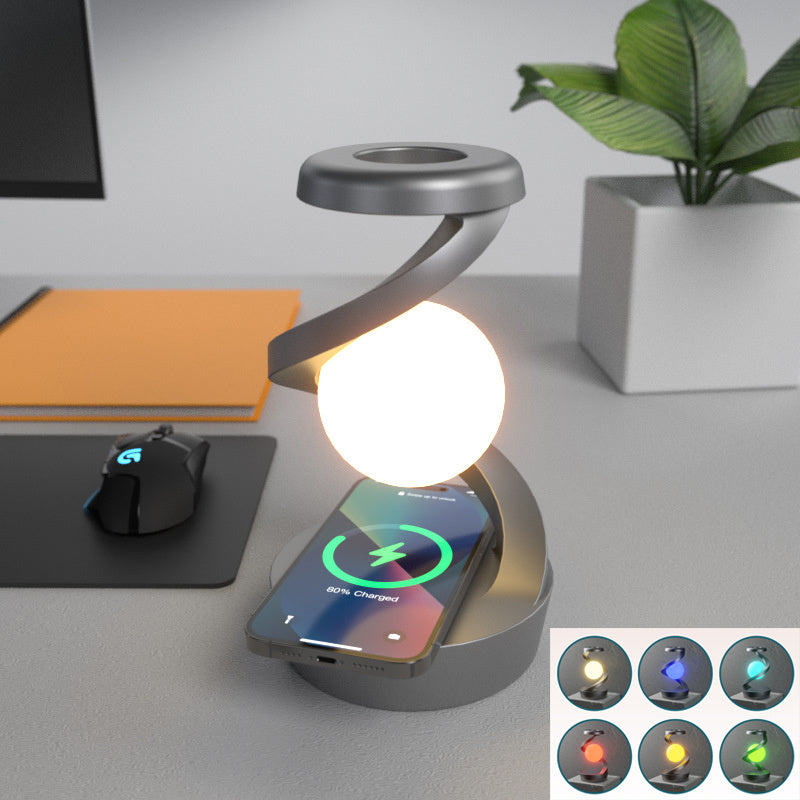 Smart Moon Desk Lamp | Wireless Charger & Gesture Control