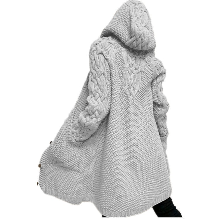 Women's Hooded Sweater Coat - Winter Collection