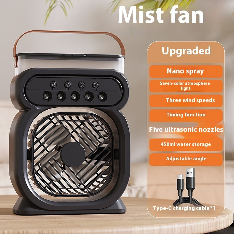Portable Air Conditioner Evaporative Air Cooler LED Night Lights 3 Speeds Humidifier Fan For Home Office
