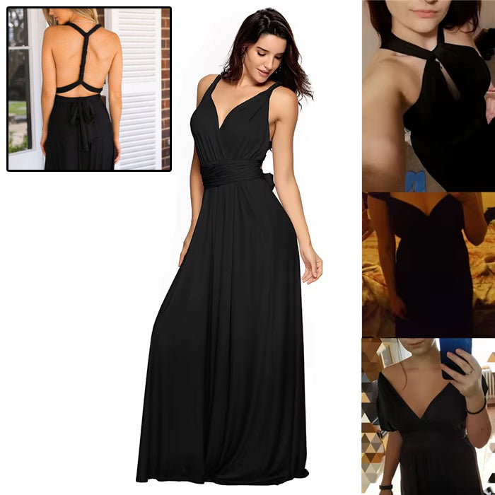 Women's Sexy Long Party Dress - Club Floor-Length Summer Backless Bandage Maxi Dress