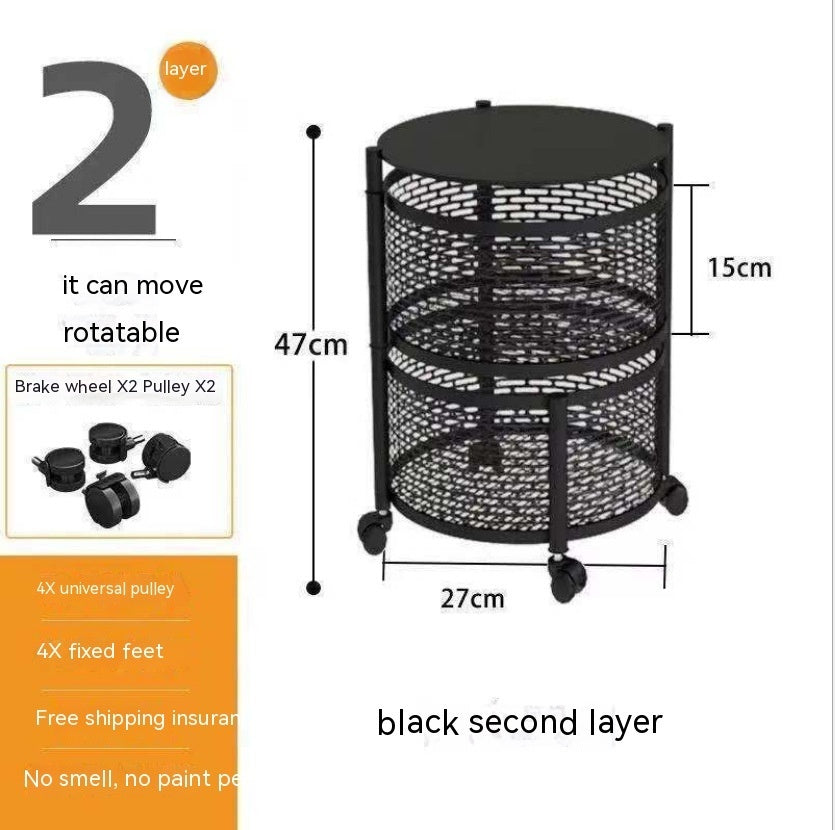 Kitchen Storage Rack - Multi-layer Rotatable Free Installation - Home&Garden
