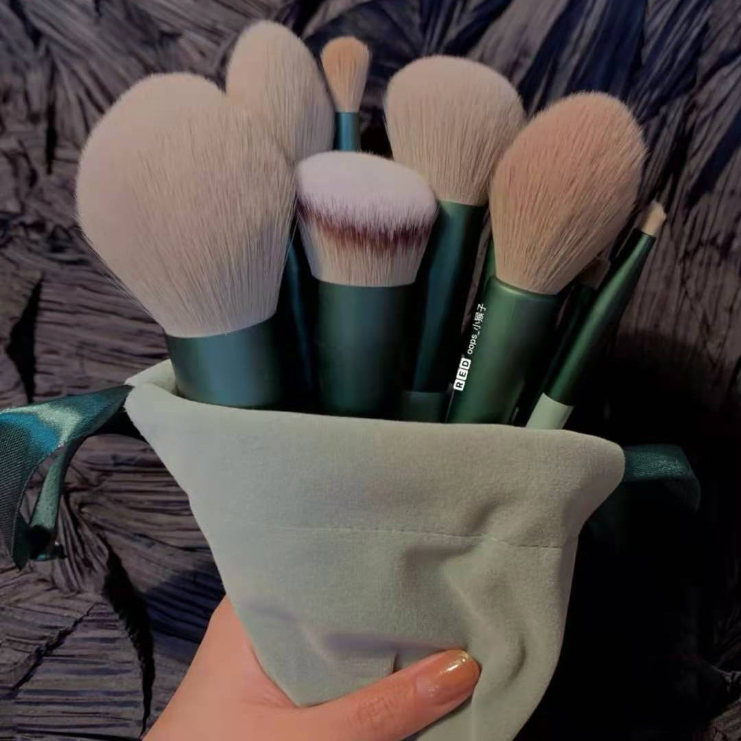 Professional 13-Piece Makeup Brush Set - Complete Beauty Kit with Storage Options