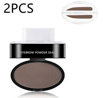Professional Eyebrow Stamp Kit - Waterproof Powder with 3 Stencil Shapes (6g)