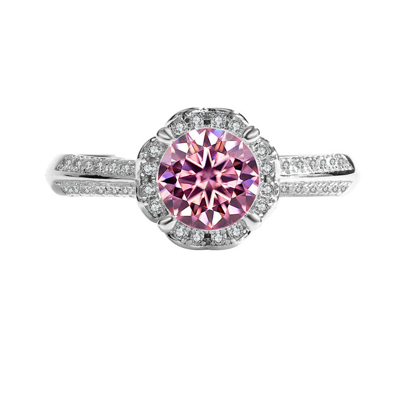 Moissanite Bridal Ring | Sterling Silver Bridal Ring | iukstore