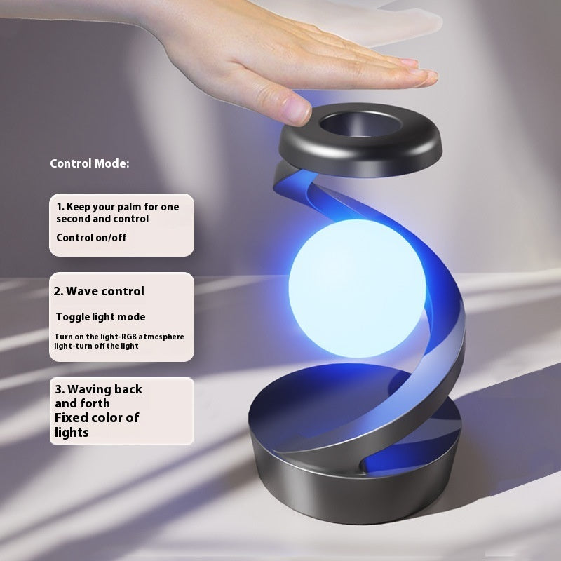 Smart Moon Desk Lamp | Wireless Charger & Gesture Control