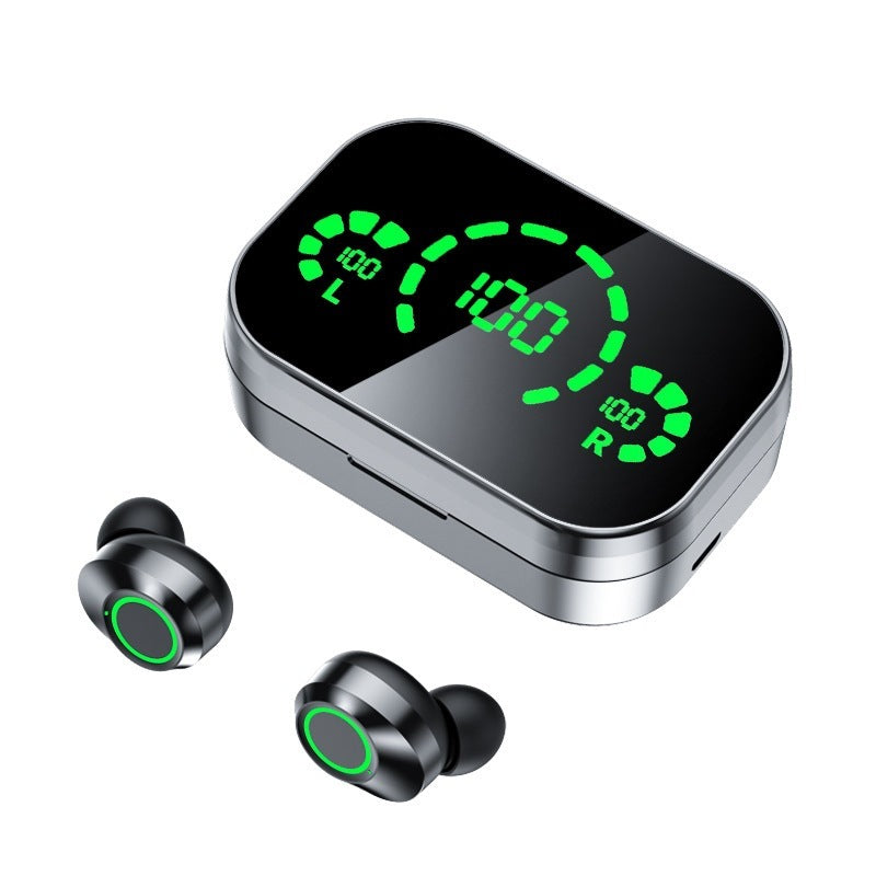 Wireless Bluetooth Headset - TWS Large Screen Smart Digital Display In Ear Breathing Light