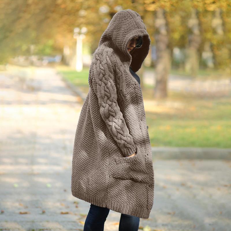 Women's Hooded Sweater Coat - Winter Collection